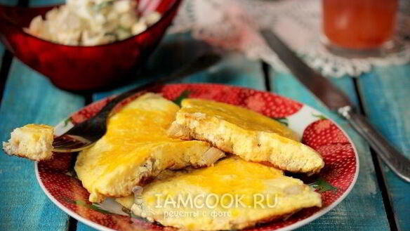 ШАГ 8. омлет с курицей