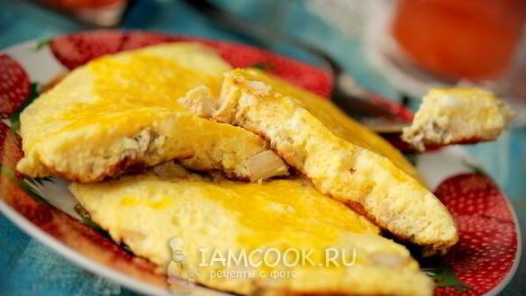 ШАГ 9. омлет с курицей