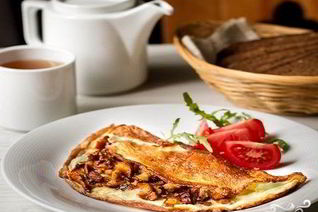 Омлет с лисичками