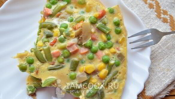 ШАГ 6. омлет с мексиканской овощной смесью
