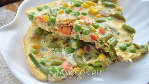 ШАГ 7. омлет с мексиканской овощной смесью