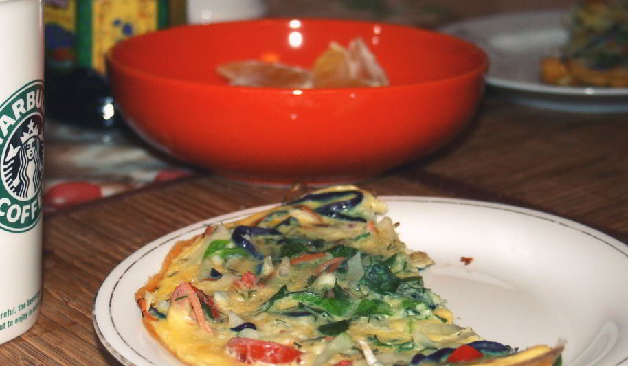 Рецепт омлет с морковью, болгарским перцем и луком