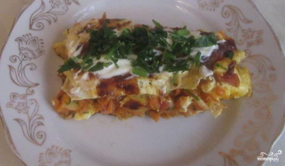 Рецепт омлет с морковью