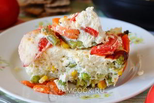 Омлет с овощами в духовке