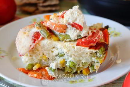 Омлет с овощами в духовке