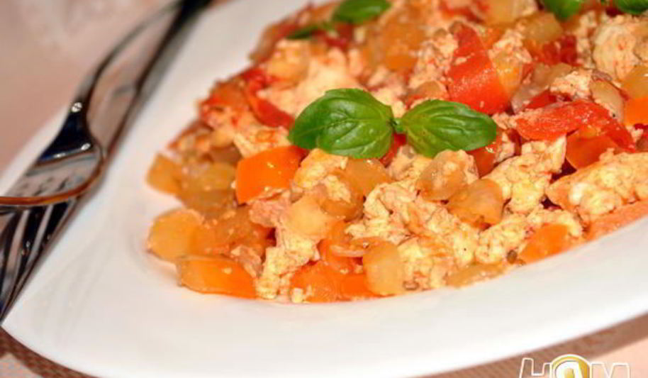 Рецепт омлет с овощами