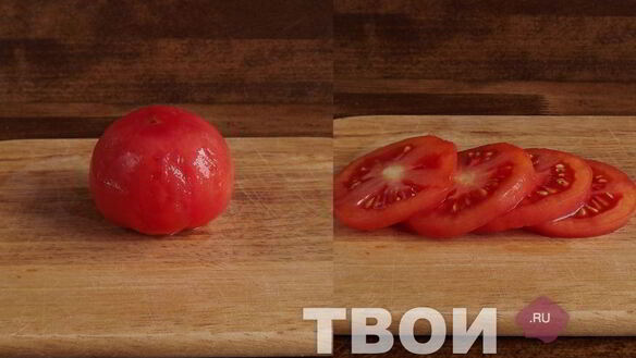 ШАГ 2. омлет с помидорами