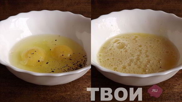 ШАГ 5. омлет с помидорами