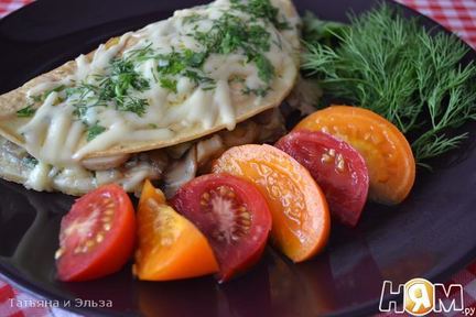 Омлет с сыром и грибами