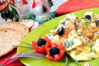 Омлет с цветной капустой по-средиземноморски