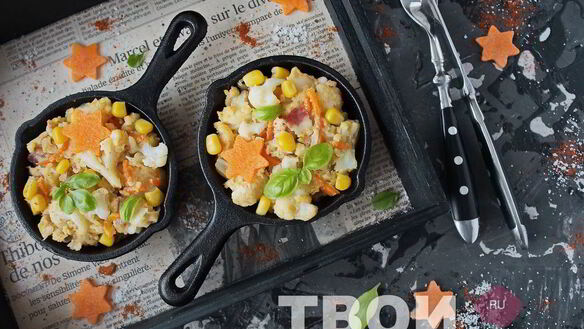 ШАГ 7. омлет с цветной капустой