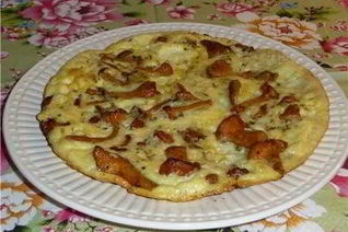 Омлет с творогом и лисичками