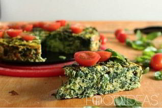 Омлет с творогом и шпинатом