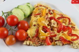 Омлет с ветчиной и сладким перцем