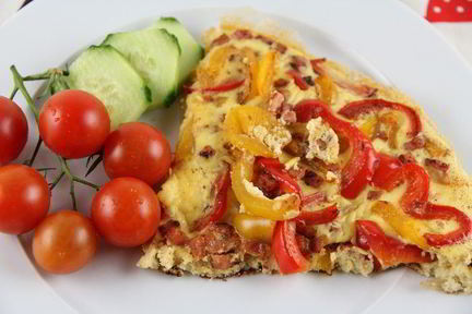 Омлет с ветчиной и сладким перцем