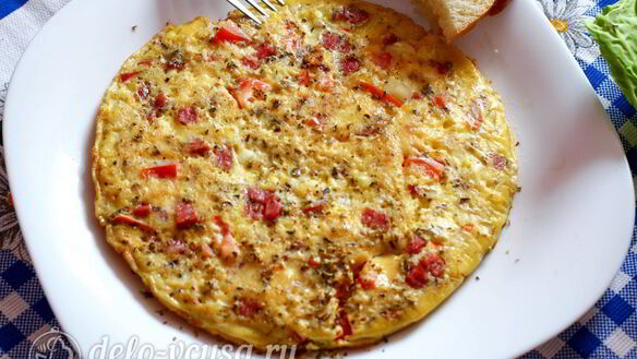 ШАГ 6. омлет с ветчиной и сыром