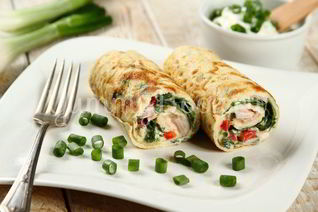 Омлет с ветчиной и зеленью