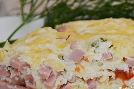 Омлет с ветчиной в мультиварке