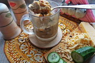 Омлет с зеленью за 2 минуты