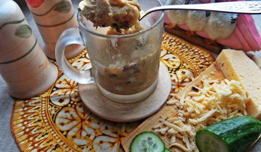 Рецепт омлет с зеленью за 2 минуты