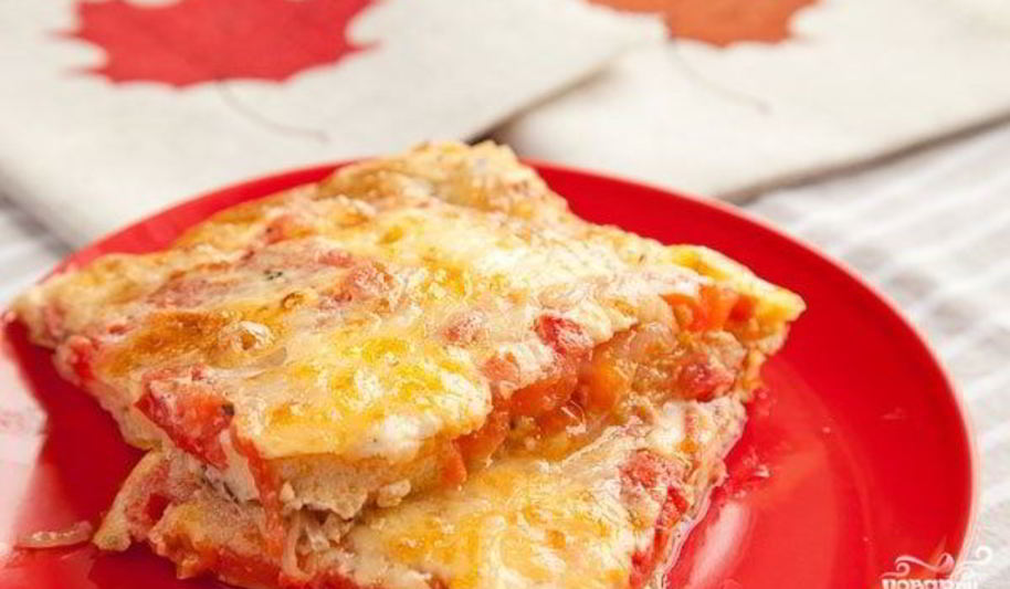 Рецепт омлет в духовке с помидорами