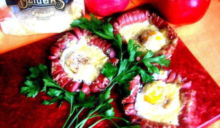 Рецепт омлетный цветочек под сыром джюгас