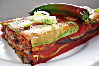 Овощной террин в томатном желе