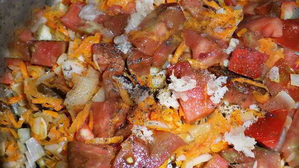 ШАГ 8. овощной террин в томатном желе