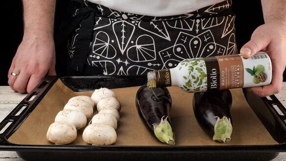 ШАГ 2. баклажановый паштет с грибами