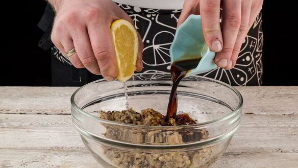 ШАГ 5. баклажановый паштет с грибами