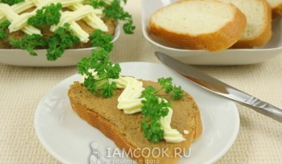 Рецепт паштет из говяжьей печени со сливочным маслом