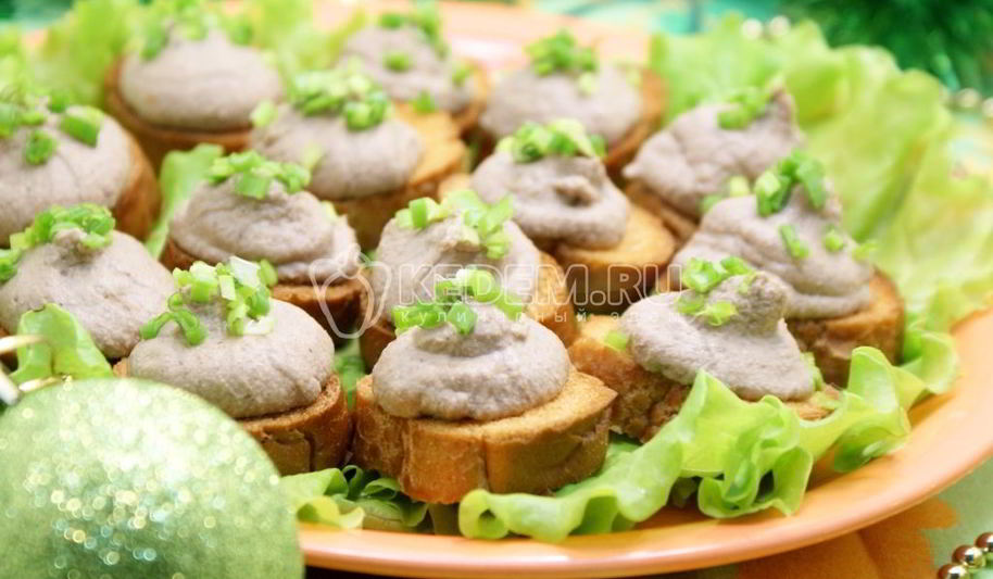 Рецепт паштет из куриной печени праздничный