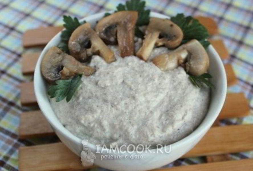 Паштет из шампиньонов и творога