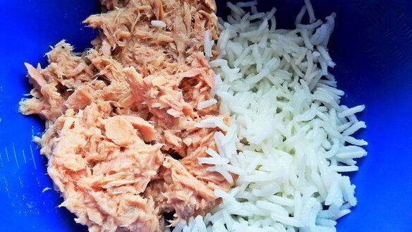 ШАГ 4. паштет из тунца с яблоком и рисом