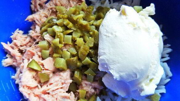 ШАГ 9. паштет из тунца с яблоком и рисом