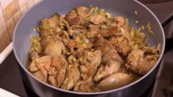 ШАГ 8. паштет с куриной печенью и сыром