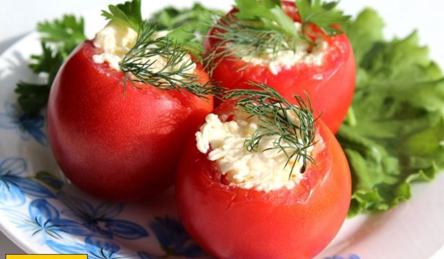 Рецепт помидоры фаршированные чесноком сыром
