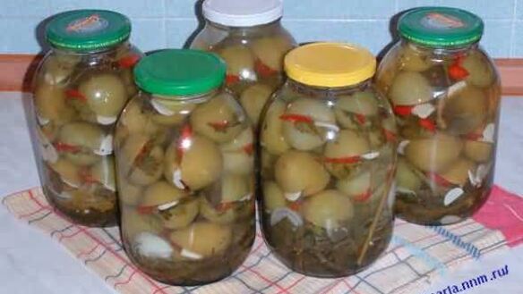 ШАГ 55. помидоры, зеленые фаршированные