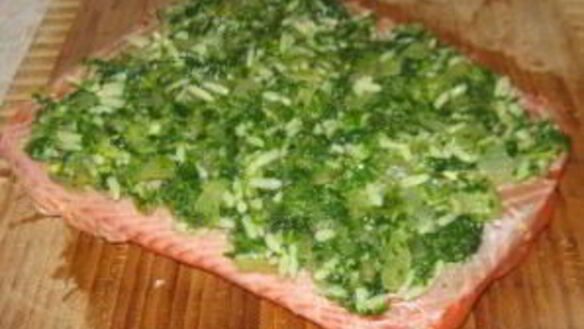 ШАГ 4. фаршированный рулет из семги с рисом и шпинатом