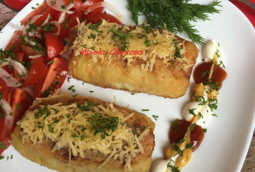 Картофельные рулетики с мясом