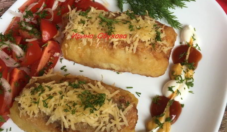 Рецепт картофельные рулетики с мясом