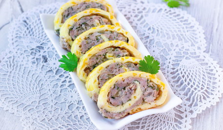 Рецепт куриный рулет к завтраку