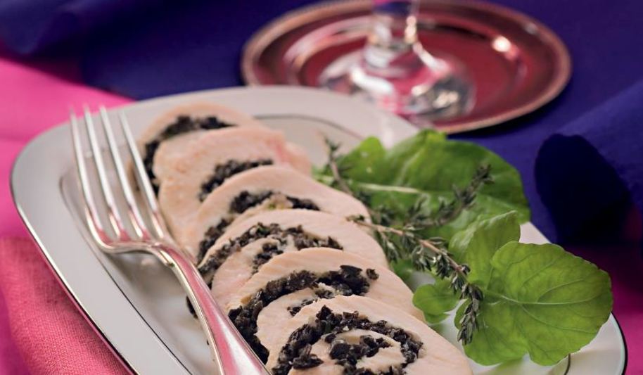 Рецепт куриный рулет с солеными грибами