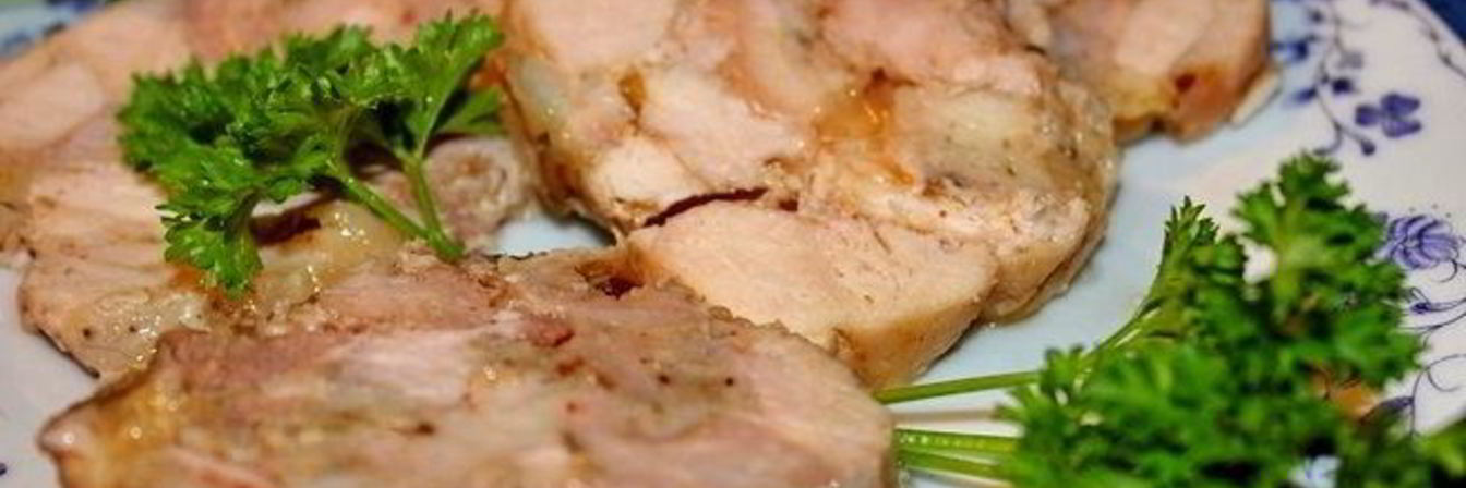 Куриный рулет в пакете из-под молока