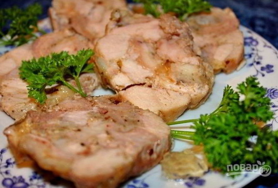 Куриный рулет в пакете из-под молока