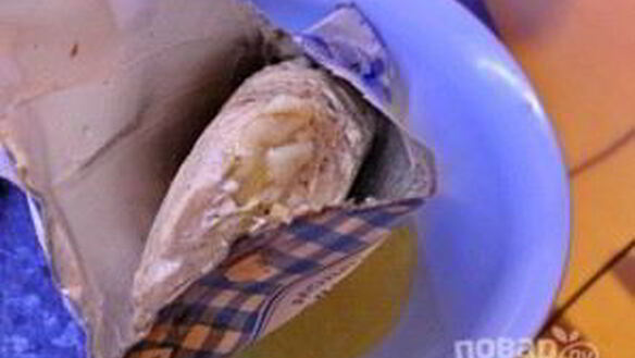 ШАГ 6. куриный рулет в пакете из-под молока