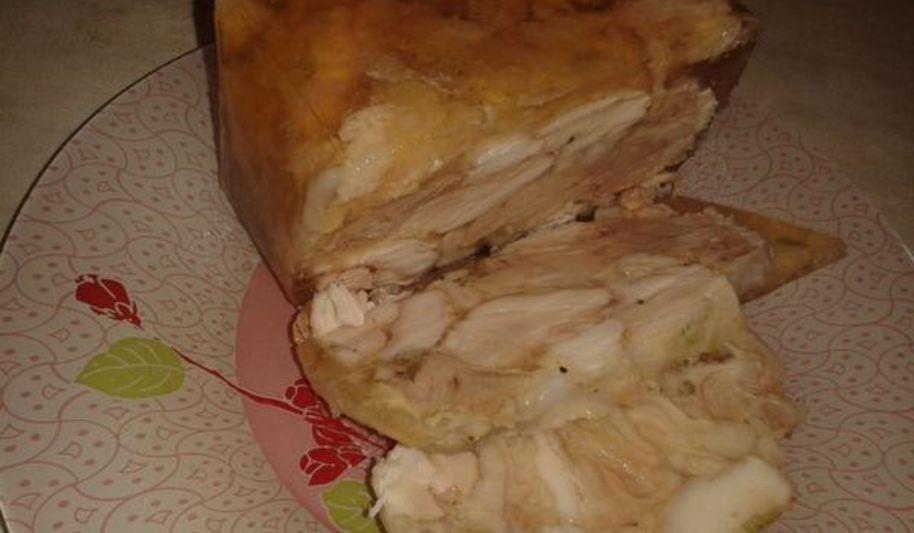 Рецепт куриный рулет в желе
