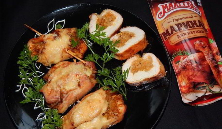 Рецепт куриные рулетики с капустой