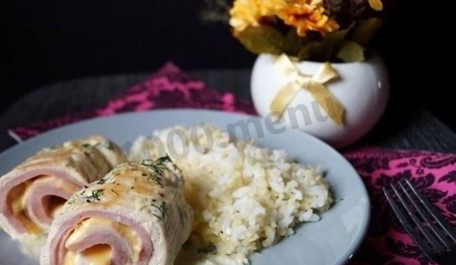 Рецепт куриные рулетики с ветчиной и сыром