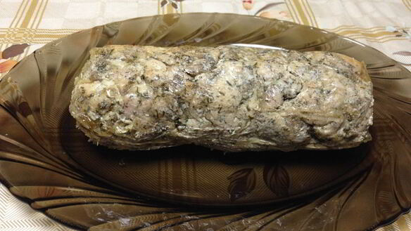 ШАГ 7. мраморный рулет из курицы